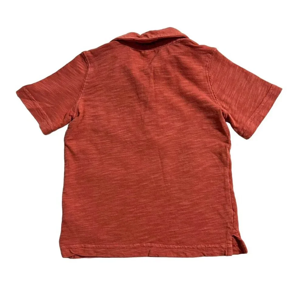 Carter's 18m Rust Red Slub Cotton Polo Shirt